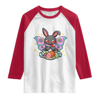 Funny Easter Bunny Mothman Loves Glazed Ham Raglan Shirt