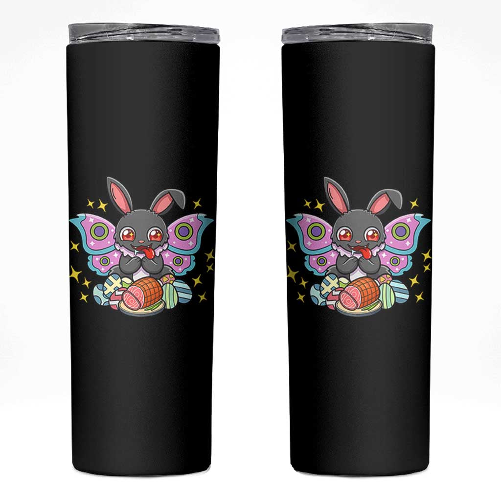 Funny Easter Bunny Mothman Loves Glazed Ham Skinny Tumbler