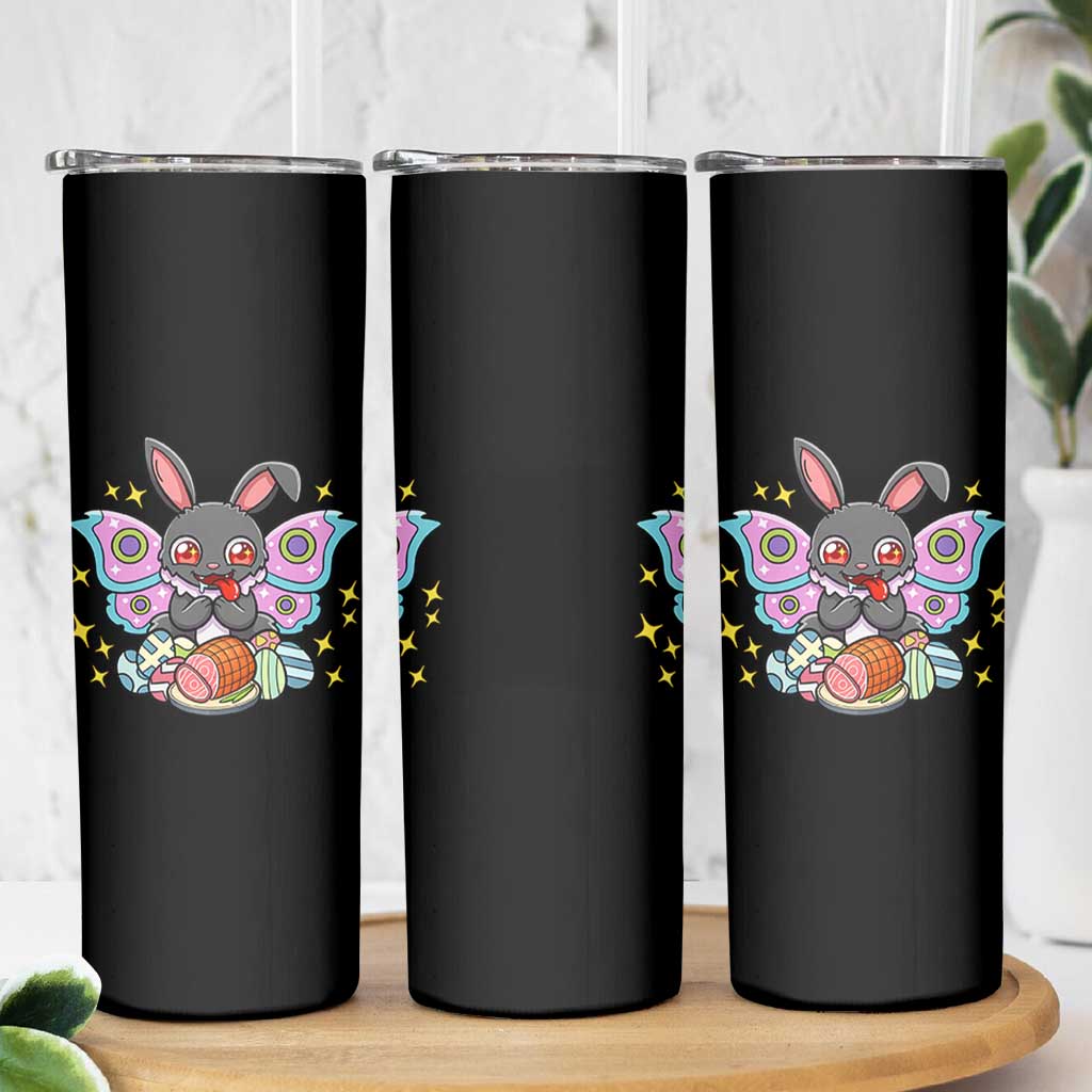 Funny Easter Bunny Mothman Loves Glazed Ham Skinny Tumbler