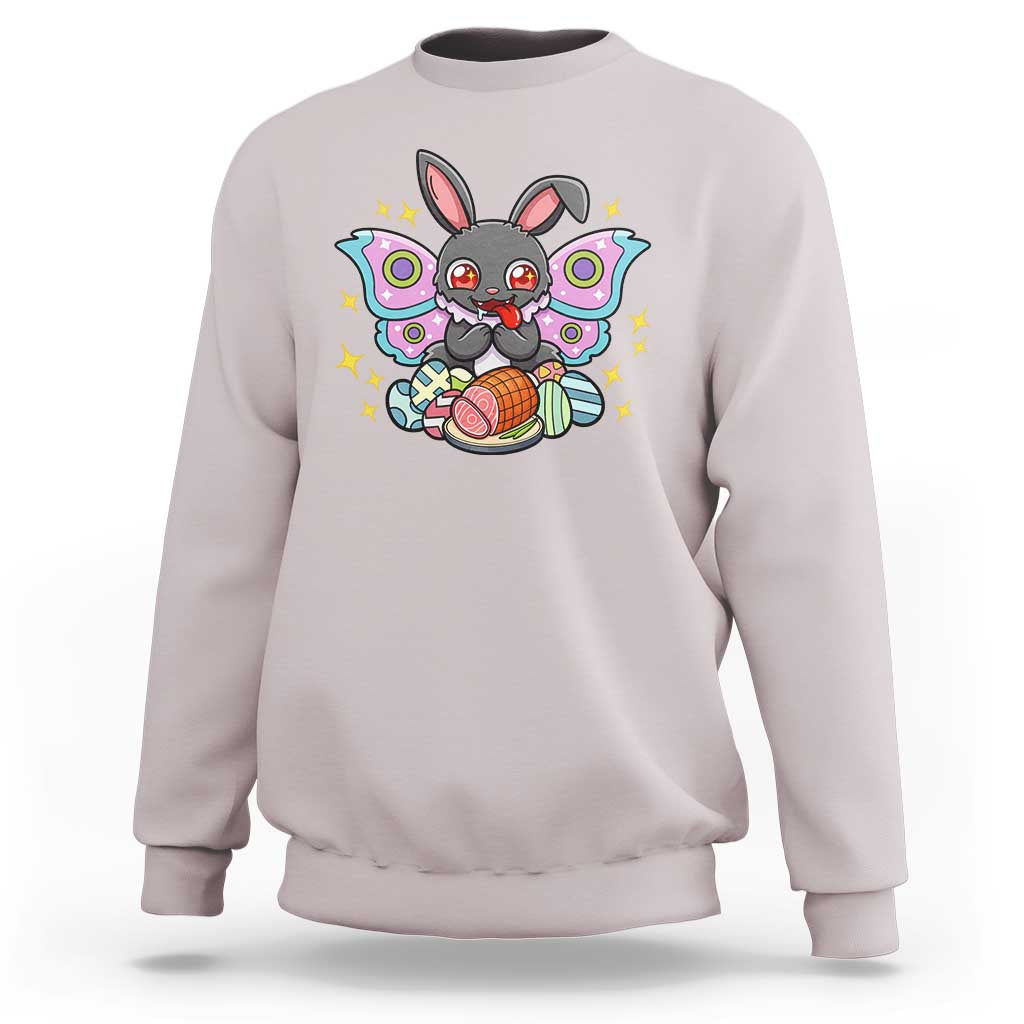 Funny Easter Bunny Mothman Loves Glazed Ham Sweatshirt