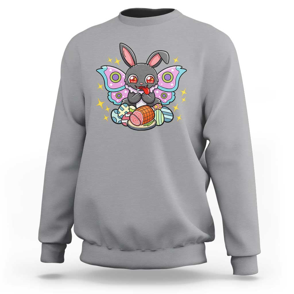 Funny Easter Bunny Mothman Loves Glazed Ham Sweatshirt