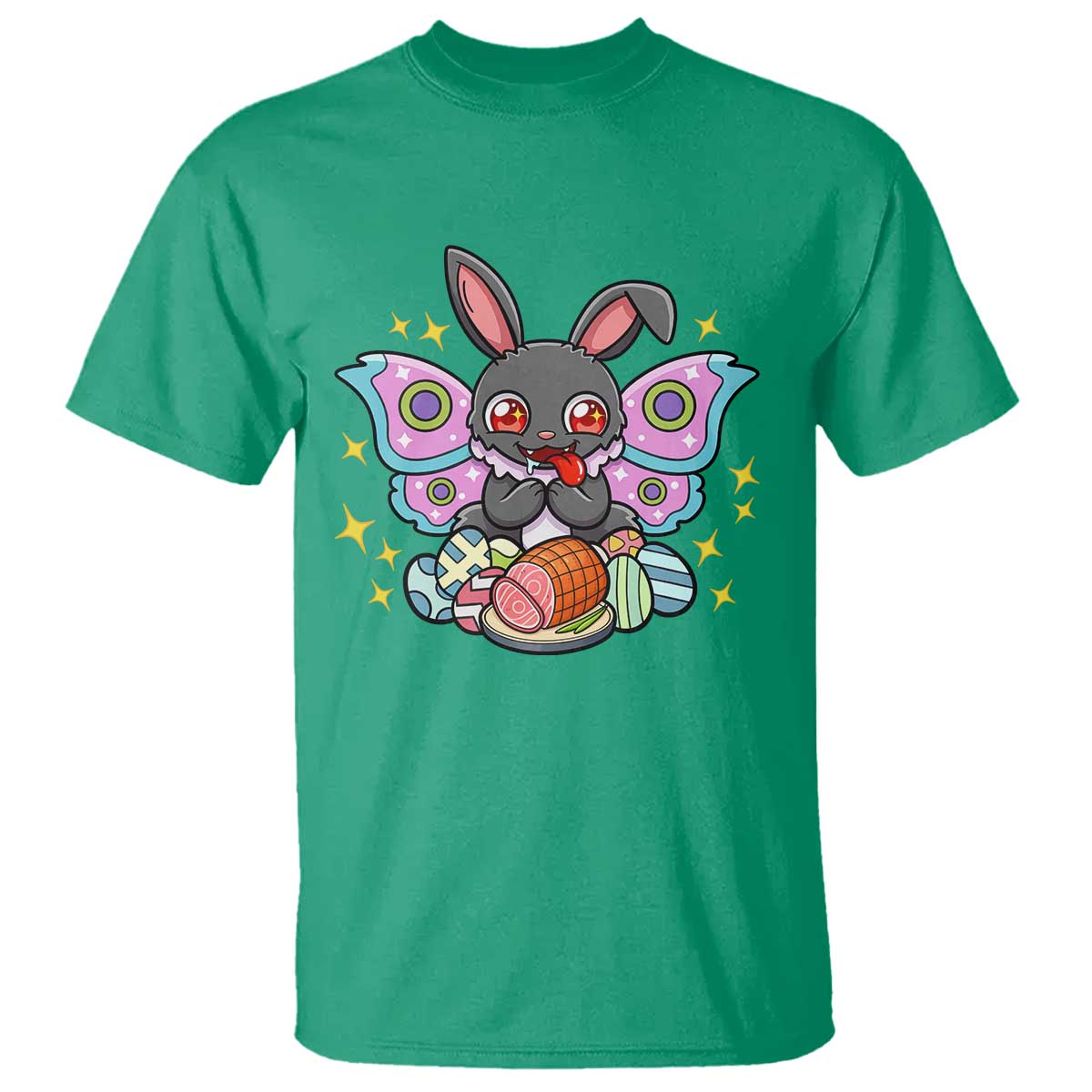 Funny Easter Bunny Mothman Loves Glazed Ham T Shirt