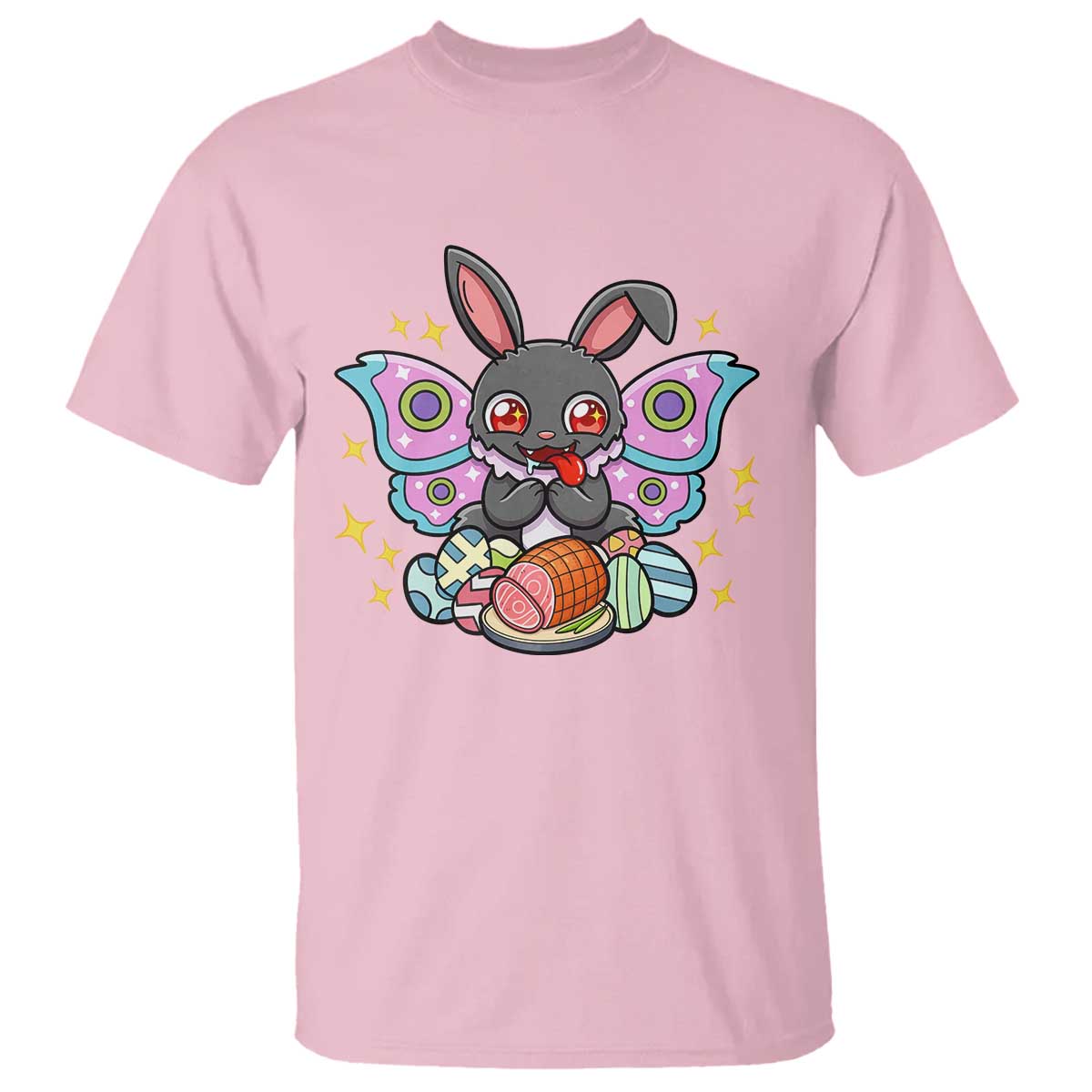 Funny Easter Bunny Mothman Loves Glazed Ham T Shirt