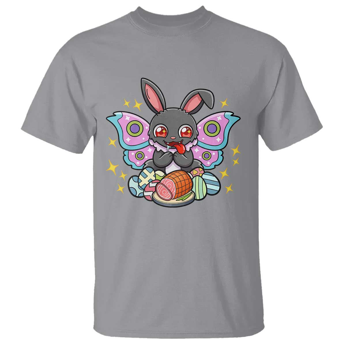 Funny Easter Bunny Mothman Loves Glazed Ham T Shirt