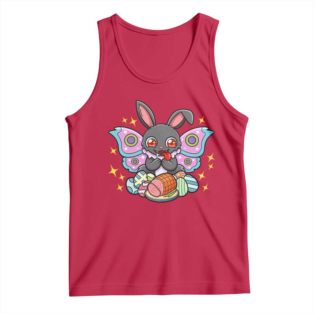 Funny Easter Bunny Mothman Loves Glazed Ham Tank Top