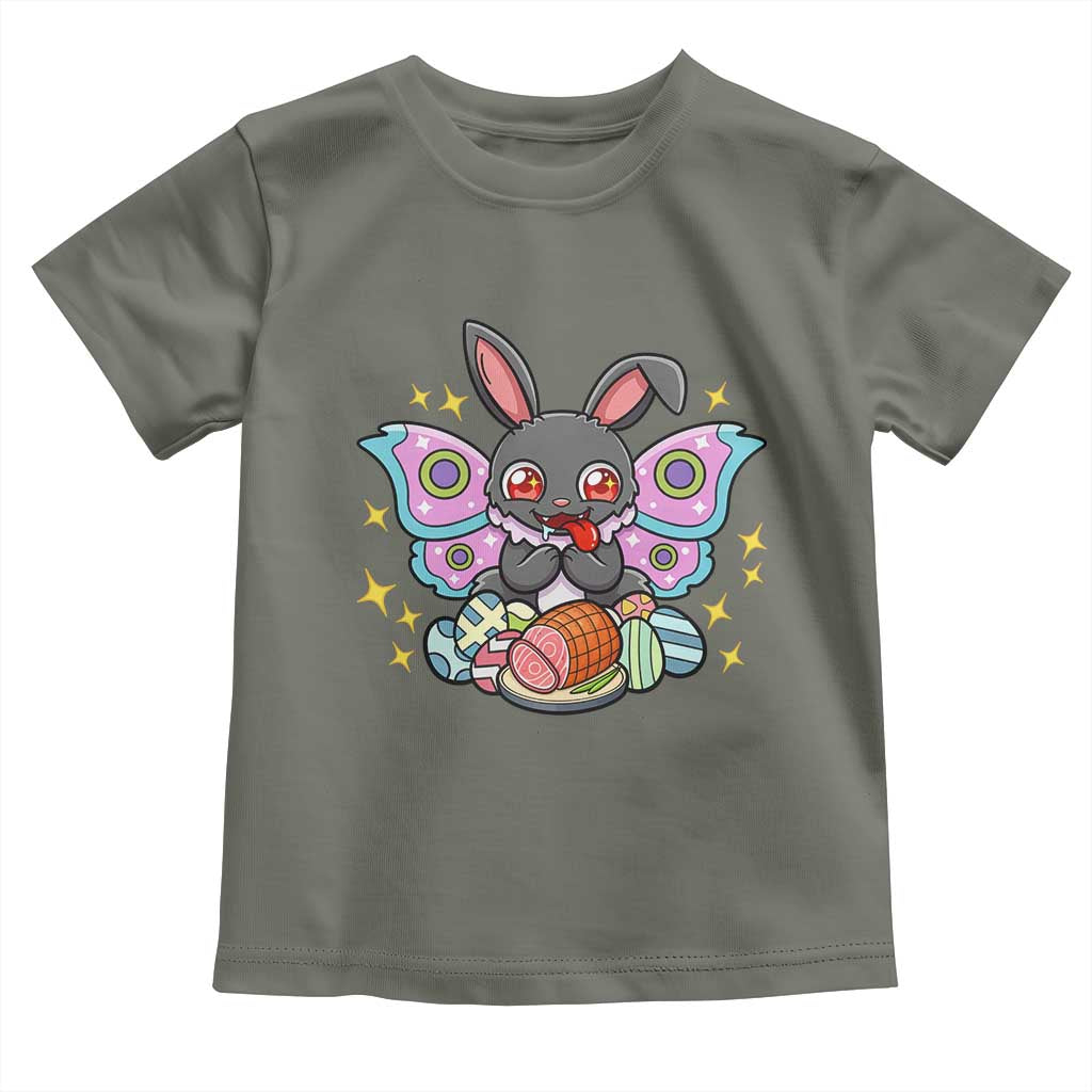 Funny Easter Bunny Mothman Loves Glazed Ham Toddler T Shirt