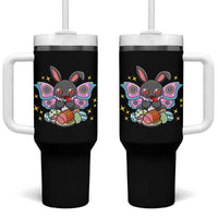 Funny Easter Bunny Mothman Loves Glazed Ham Tumbler With Handle