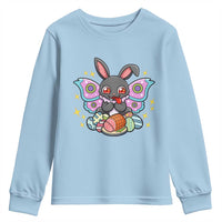 Funny Easter Bunny Mothman Loves Glazed Ham Youth Sweatshirt