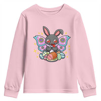 Funny Easter Bunny Mothman Loves Glazed Ham Youth Sweatshirt