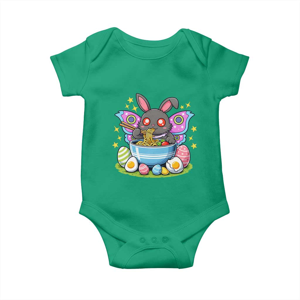 Funny Easter Mothman Eating Ramen Baby Onesie Cryptid Lover Gift