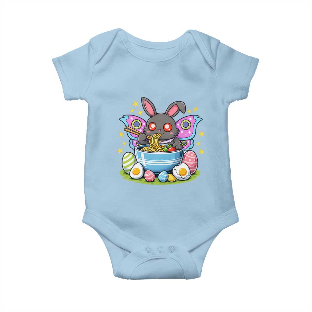 Funny Easter Mothman Eating Ramen Baby Onesie Cryptid Lover Gift