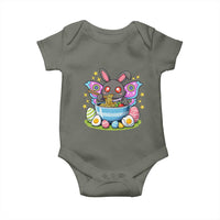 Funny Easter Mothman Eating Ramen Baby Onesie Cryptid Lover Gift