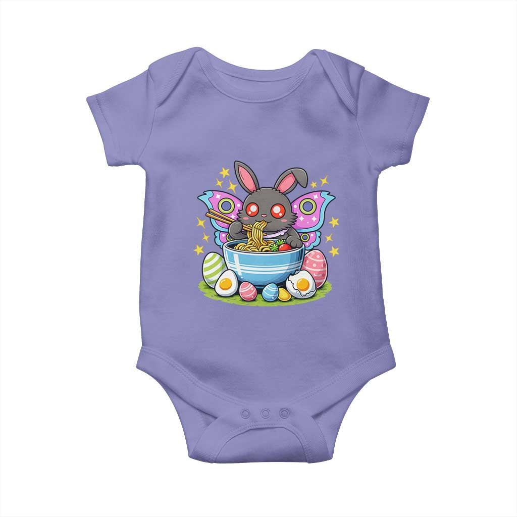 Funny Easter Mothman Eating Ramen Baby Onesie Cryptid Lover Gift