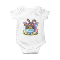 Funny Easter Mothman Eating Ramen Baby Onesie Cryptid Lover Gift