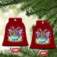 Funny Easter Mothman Eating Ramen Ceramic Ornament Cryptid Lover Gift