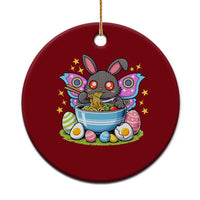 Funny Easter Mothman Eating Ramen Ceramic Ornament Cryptid Lover Gift