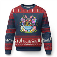 Funny Easter Mothman Eating Ramen Ugly Christmas Sweater Cryptid Lover Gift