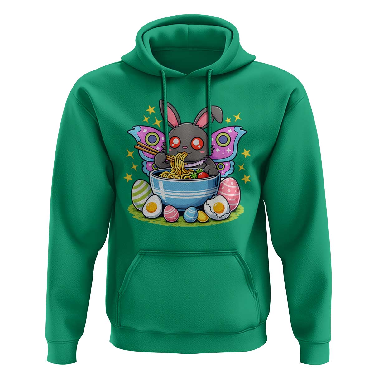 Funny Easter Mothman Eating Ramen Hoodie Cryptid Lover Gift