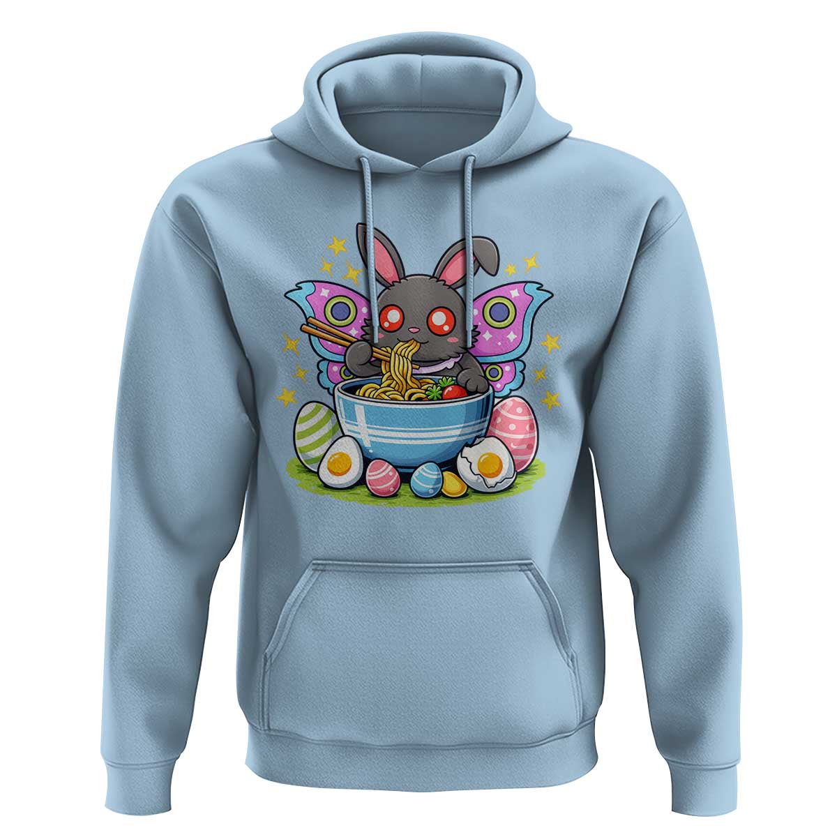 Funny Easter Mothman Eating Ramen Hoodie Cryptid Lover Gift