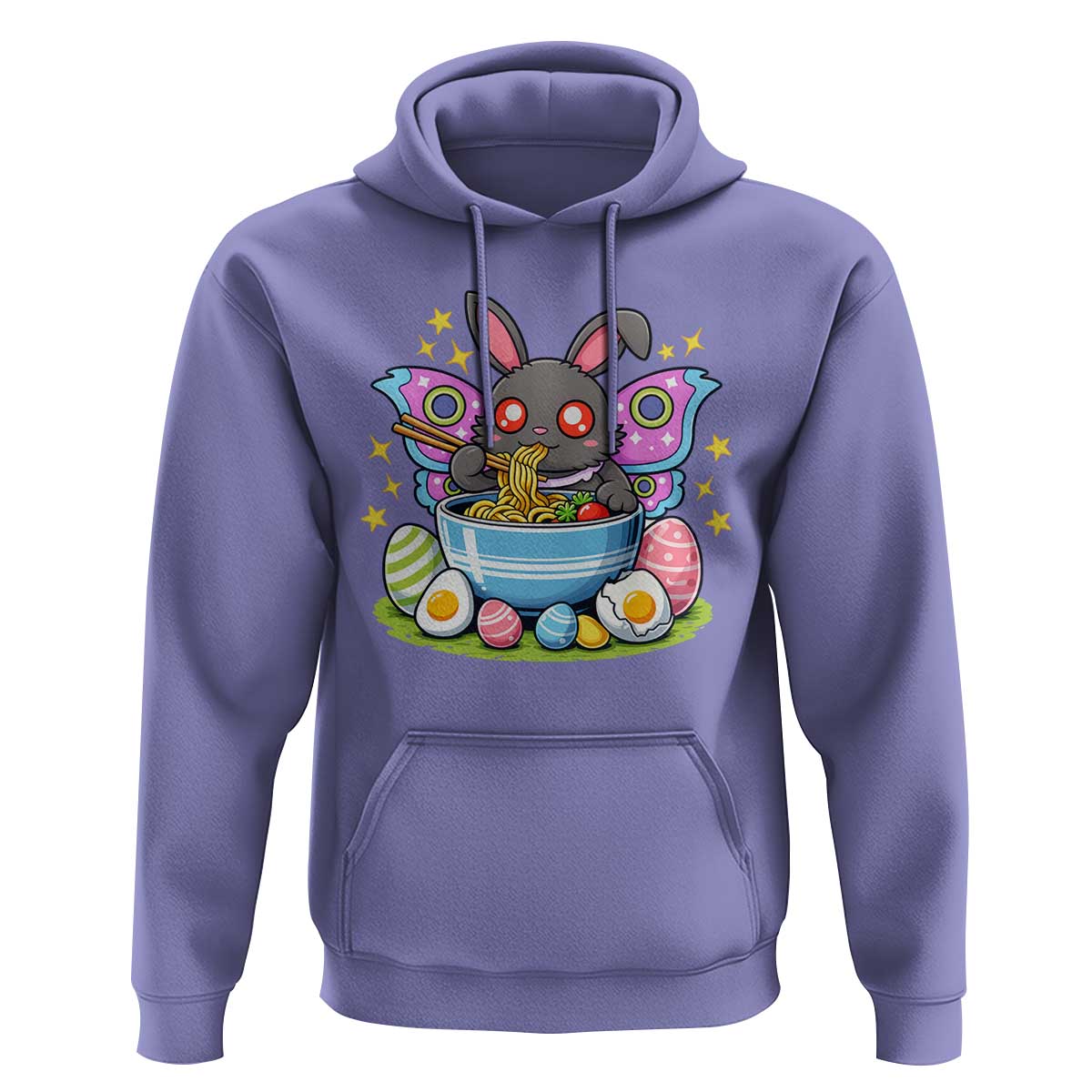 Funny Easter Mothman Eating Ramen Hoodie Cryptid Lover Gift