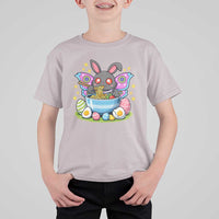 Funny Easter Mothman Eating Ramen T Shirt For Kid Cryptid Lover Gift