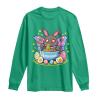 Funny Easter Mothman Eating Ramen Long Sleeve Shirt Cryptid Lover Gift