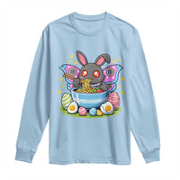 Funny Easter Mothman Eating Ramen Long Sleeve Shirt Cryptid Lover Gift