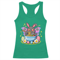 Funny Easter Mothman Eating Ramen Racerback Tank Top Cryptid Lover Gift