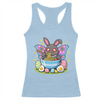 Funny Easter Mothman Eating Ramen Racerback Tank Top Cryptid Lover Gift