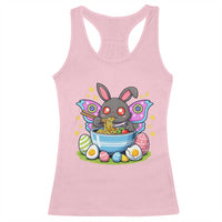 Funny Easter Mothman Eating Ramen Racerback Tank Top Cryptid Lover Gift