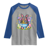 Funny Easter Mothman Eating Ramen Raglan Shirt Cryptid Lover Gift