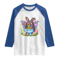 Funny Easter Mothman Eating Ramen Raglan Shirt Cryptid Lover Gift
