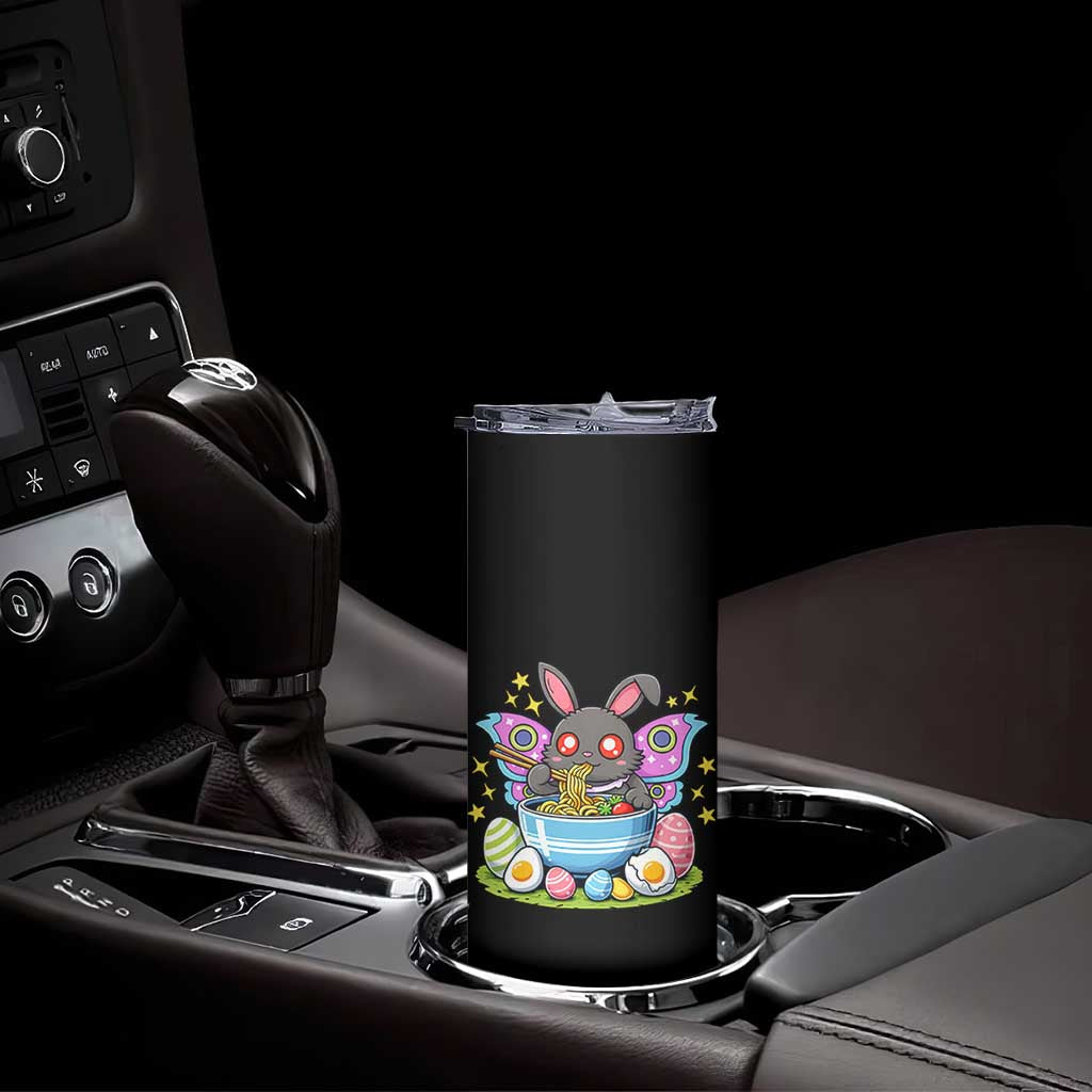 Funny Easter Mothman Eating Ramen Skinny Tumbler Cryptid Lover Gift
