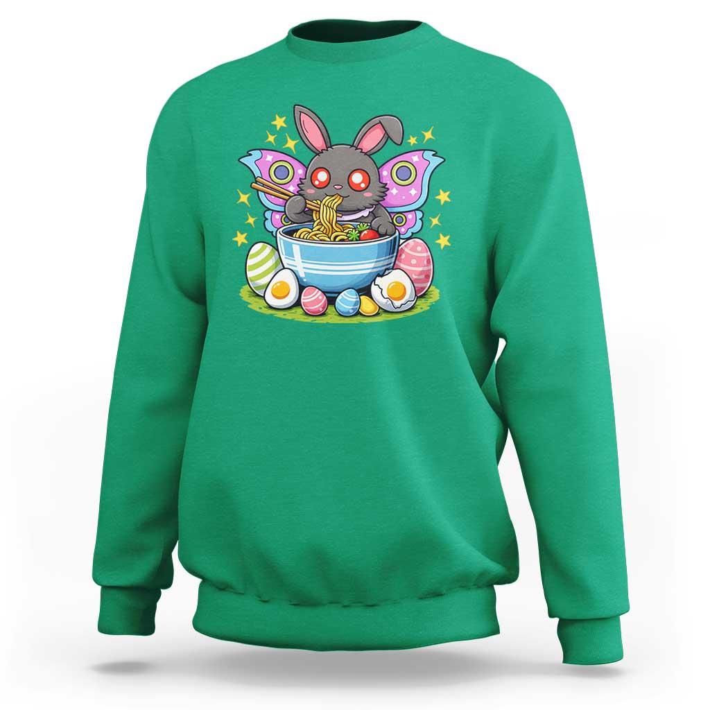 Funny Easter Mothman Eating Ramen Sweatshirt Cryptid Lover Gift