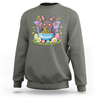 Funny Easter Mothman Eating Ramen Sweatshirt Cryptid Lover Gift