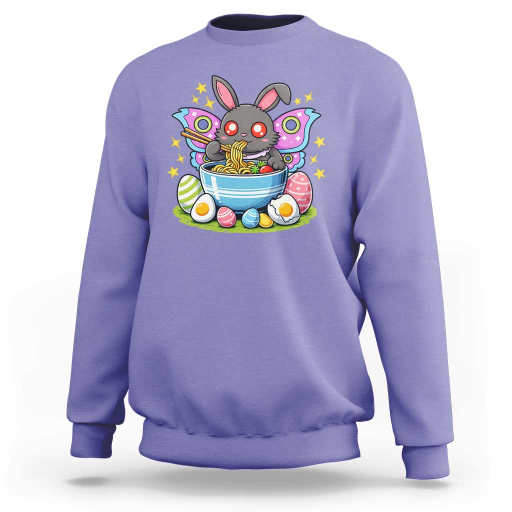 Funny Easter Mothman Eating Ramen Sweatshirt Cryptid Lover Gift