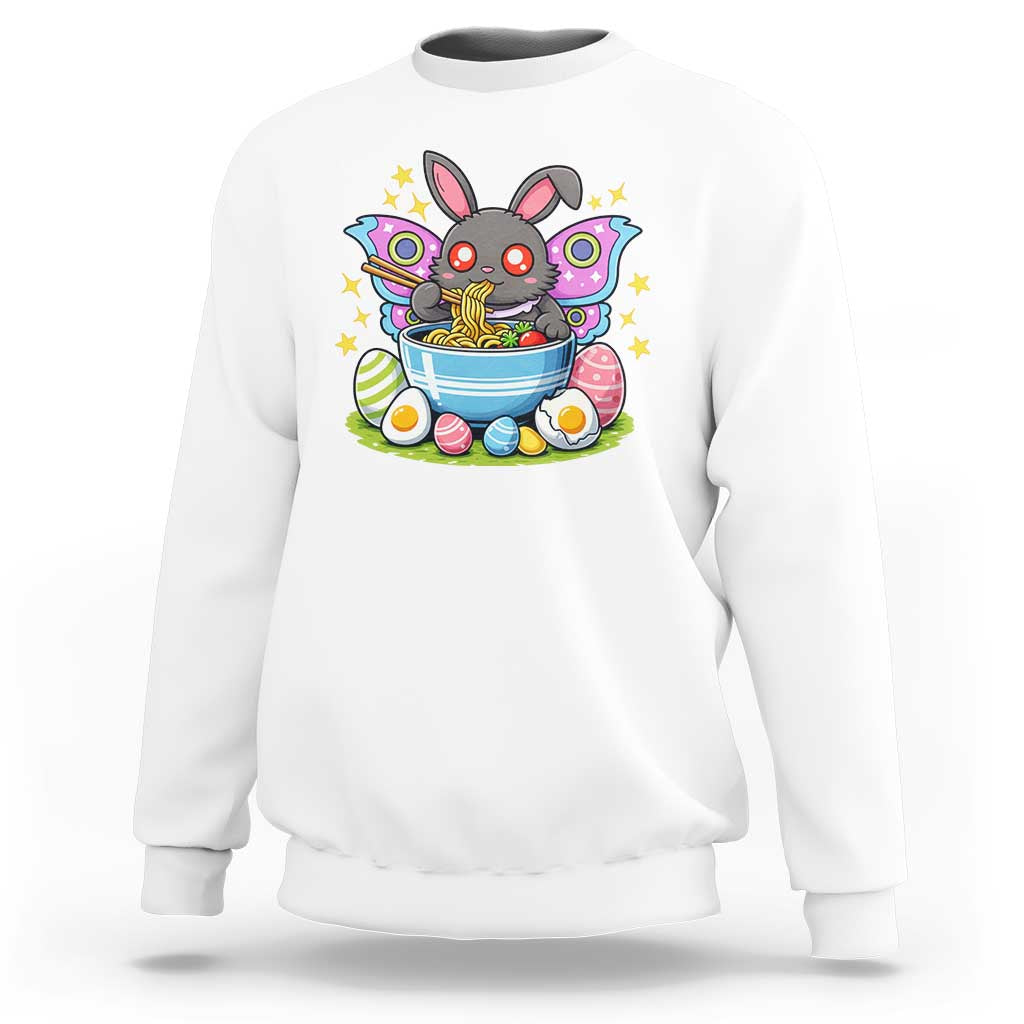 Funny Easter Mothman Eating Ramen Sweatshirt Cryptid Lover Gift