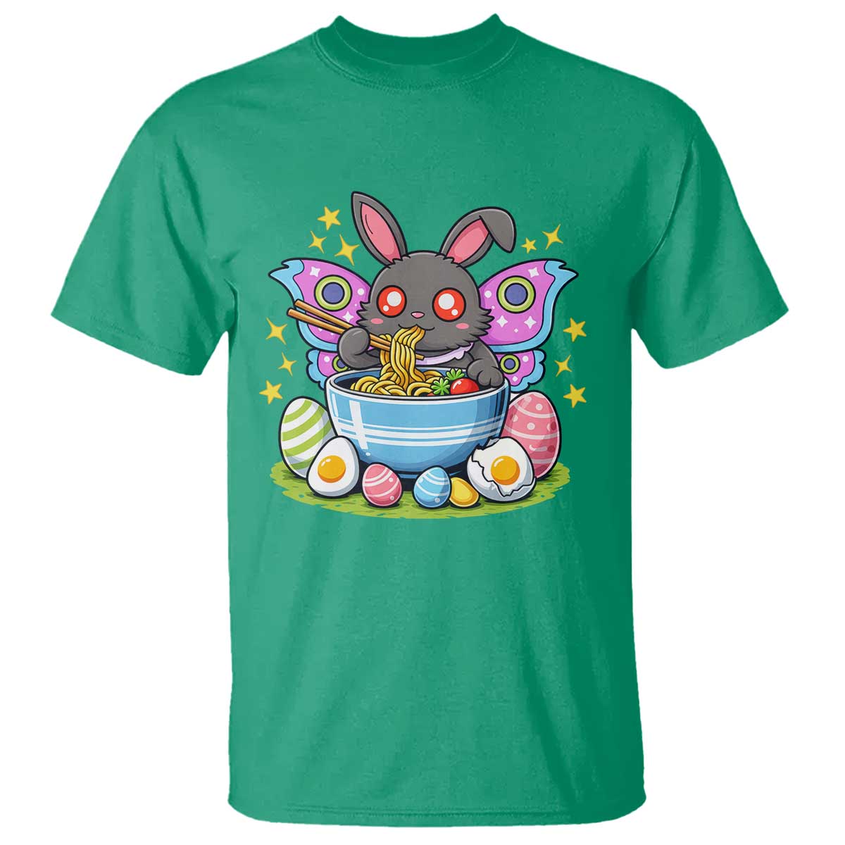 Funny Easter Mothman Eating Ramen T Shirt Cryptid Lover Gift