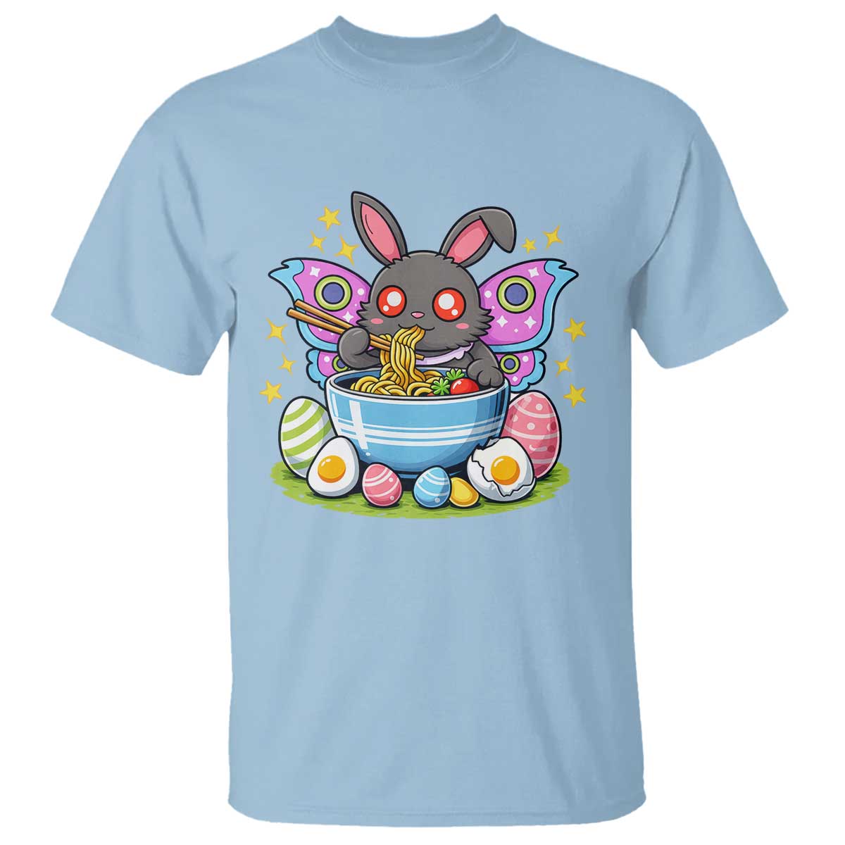 Funny Easter Mothman Eating Ramen T Shirt Cryptid Lover Gift
