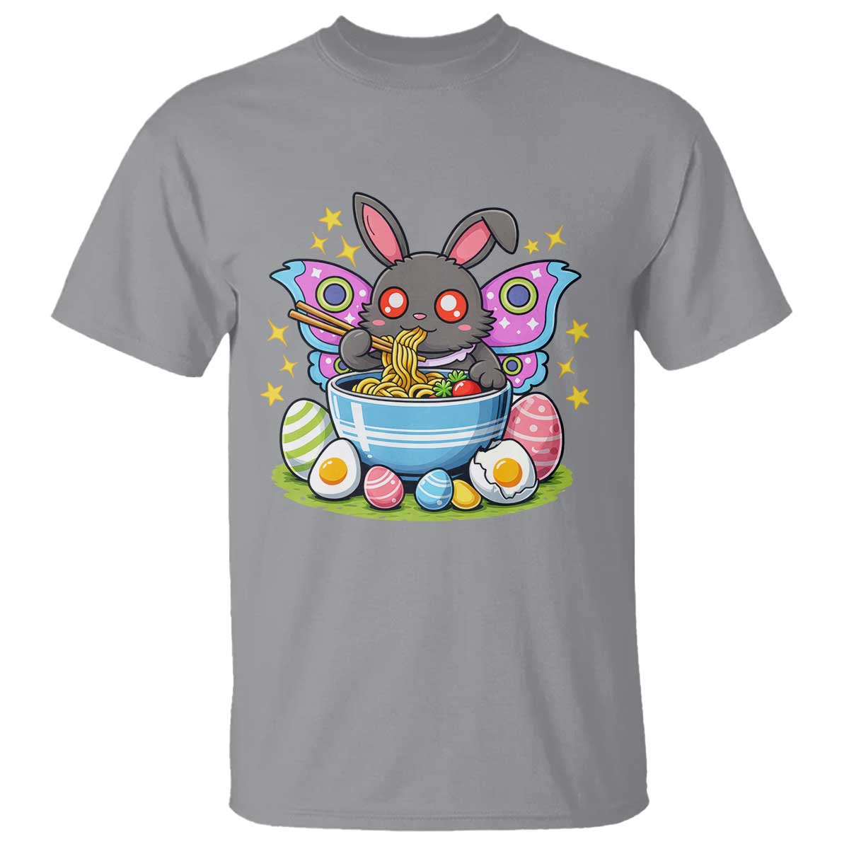 Funny Easter Mothman Eating Ramen T Shirt Cryptid Lover Gift