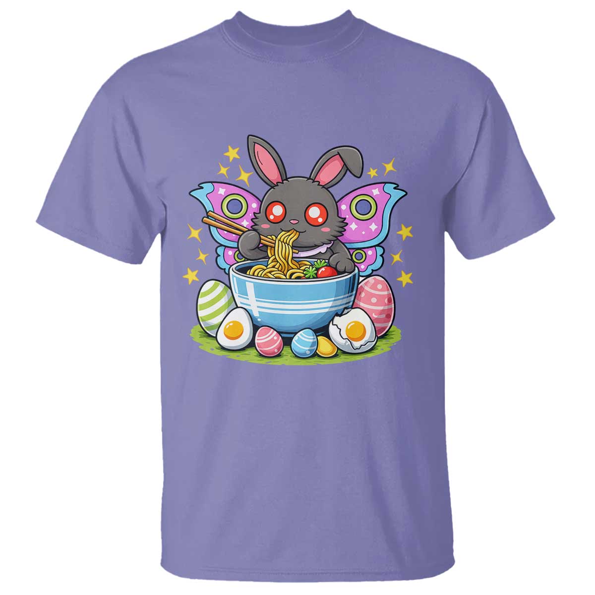 Funny Easter Mothman Eating Ramen T Shirt Cryptid Lover Gift