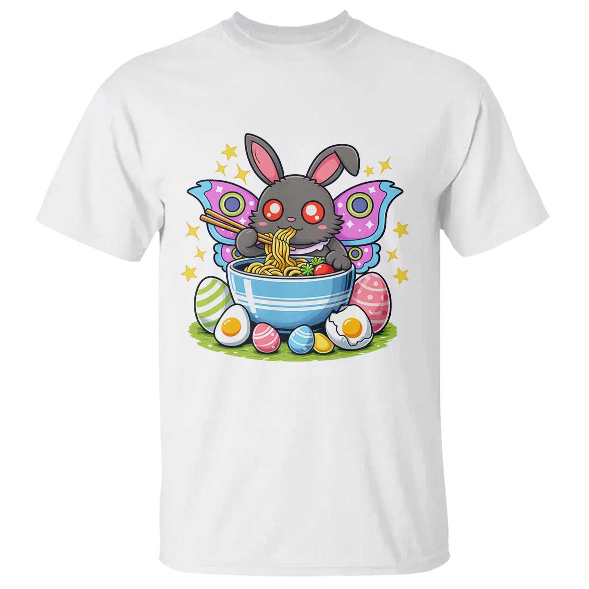 Funny Easter Mothman Eating Ramen T Shirt Cryptid Lover Gift