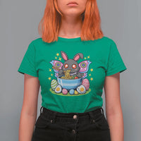 Funny Easter Mothman Eating Ramen T Shirt For Women Cryptid Lover Gift