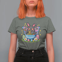 Funny Easter Mothman Eating Ramen T Shirt For Women Cryptid Lover Gift