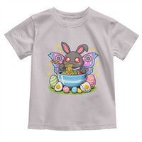 Funny Easter Mothman Eating Ramen Toddler T Shirt Cryptid Lover Gift