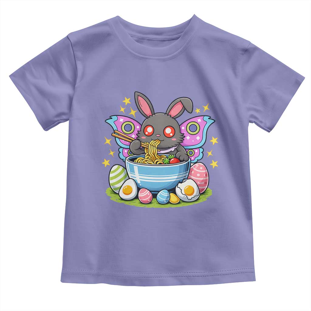 Funny Easter Mothman Eating Ramen Toddler T Shirt Cryptid Lover Gift