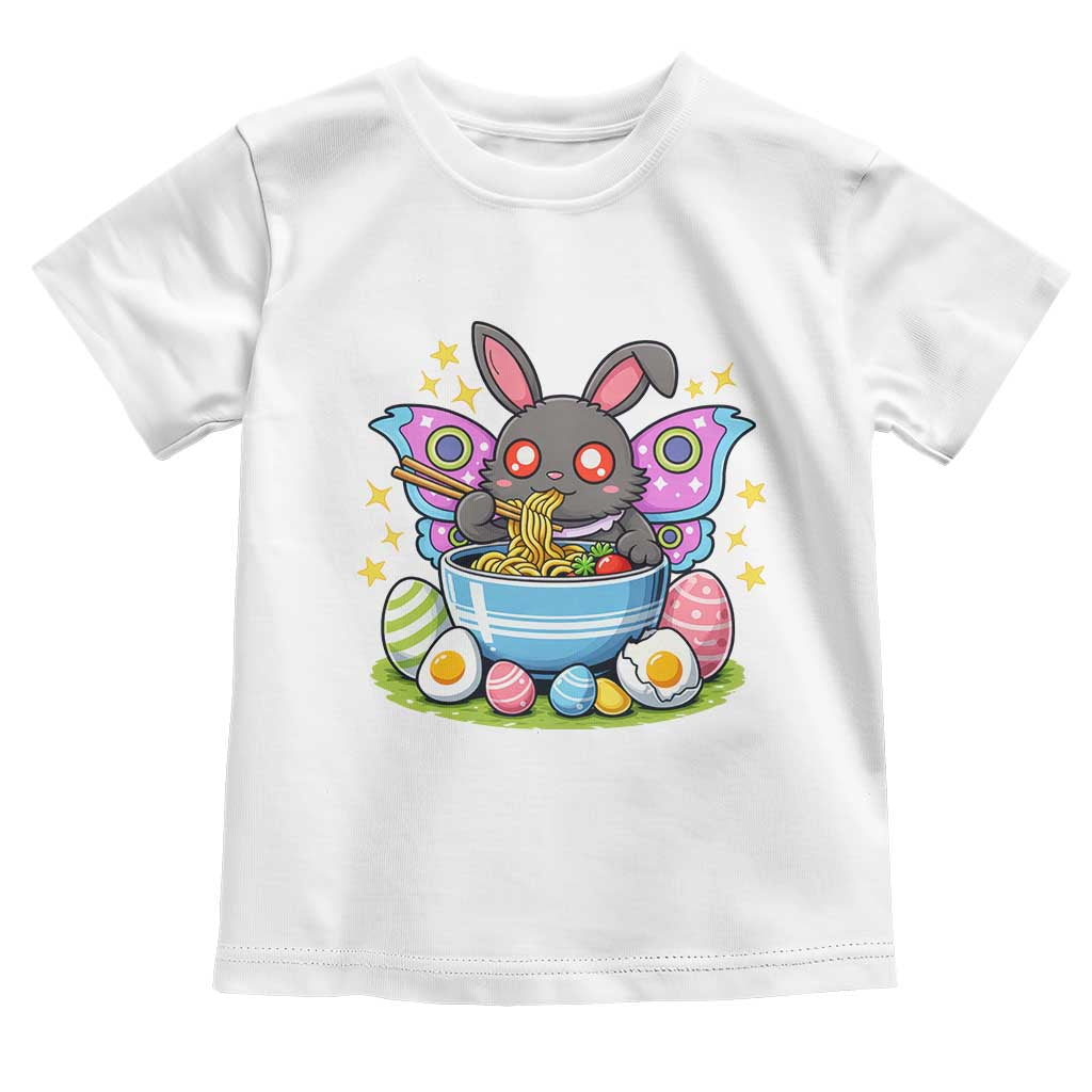 Funny Easter Mothman Eating Ramen Toddler T Shirt Cryptid Lover Gift