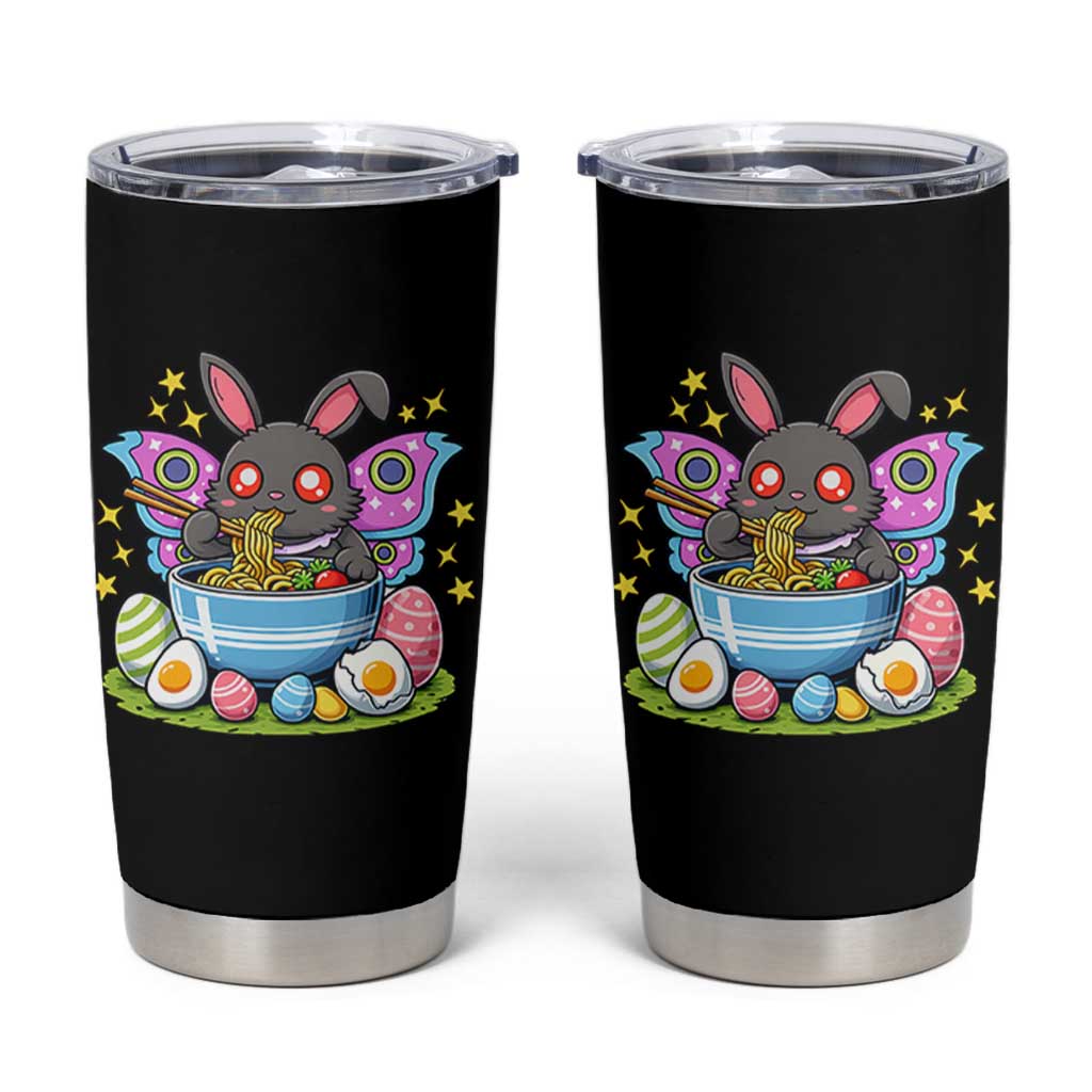 Funny Easter Mothman Eating Ramen Tumbler Cup Cryptid Lover Gift