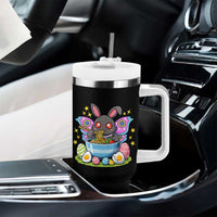 Funny Easter Mothman Eating Ramen Tumbler With Handle Cryptid Lover Gift