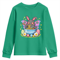 Funny Easter Mothman Eating Ramen Youth Sweatshirt Cryptid Lover Gift